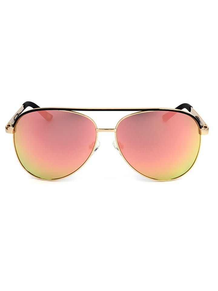 Skechers Okulary przeciwsłoneczne unisex w kolorze złoto-pomarańczowym rozmiar: 62