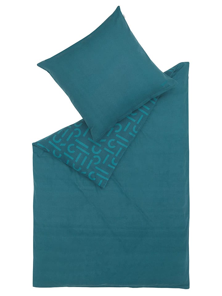 ESPRIT Komplet pościeli flanelowej "Scatter" w kolorze morskim rozmiar: 135x200 cm