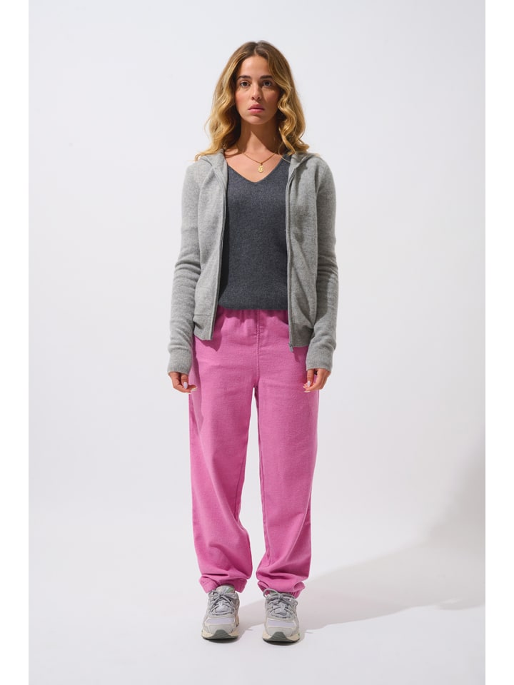 AUTHENTIC CASHMERE Kaszmirowy kardigan "Colombis" w kolorze jasnoszarym rozmiar: S