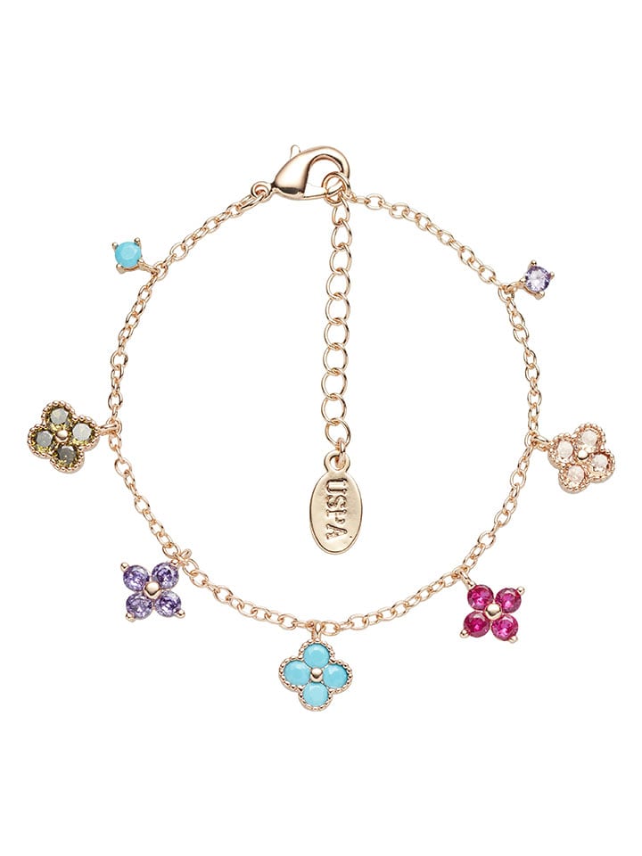 U.S. Polo Assn. Pozłacana bransoletka z elementami ozdobnymi rozmiar: onesize