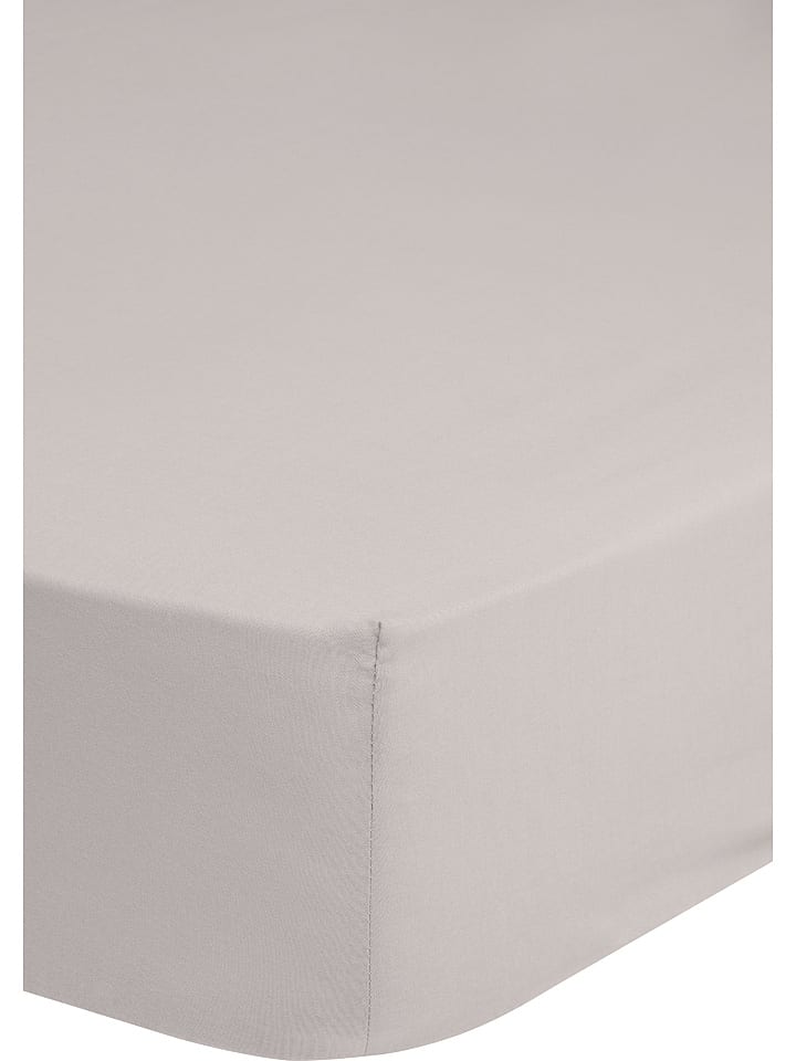 Good Morning Satynowe prześcieradło w kolorze beżowym na gumce rozmiar: 180x220 cm