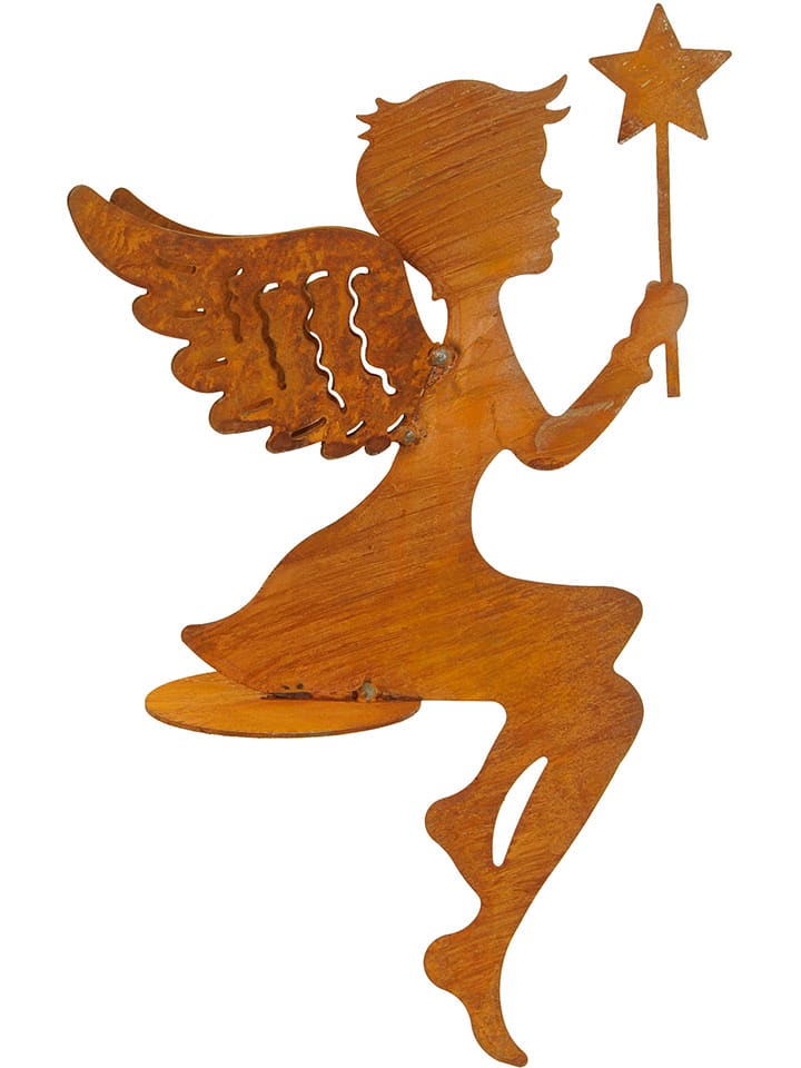 POSIWIO Dekoracja krawędziowa "Angel" w kolorze jasnobrązowym - 17 x 31 x 18 cm rozmiar: onesize