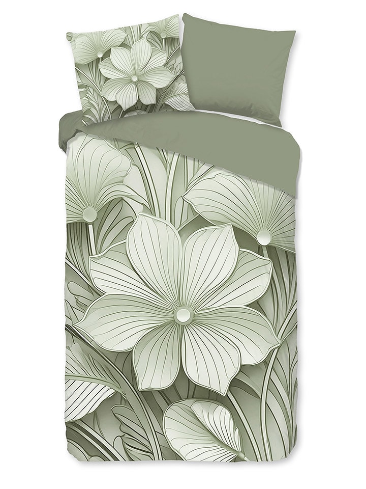 Good Morning Komplet pościeli "Artdeco" w kolorze zielonym rozmiar: 200x200 cm