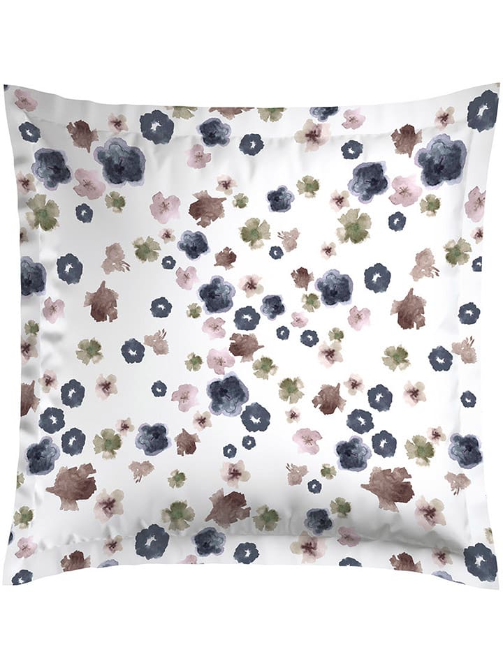 CXL by Christian Lacroix Satynowa poszewka w kolorze biało-granatowo-oliwkowym na poduszkę rozmiar: 50x70 cm