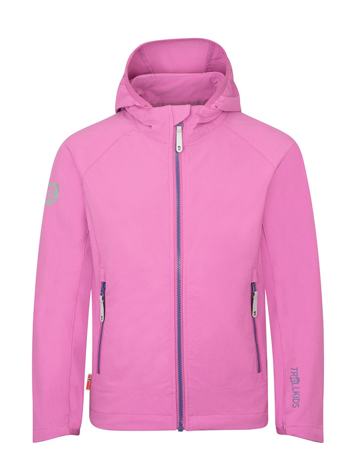 Trollkids Kurtka softshellowa "Kvalvika" w kolorze różowym rozmiar: 176