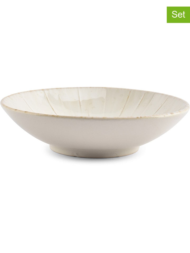 Salt and Pepper Miski (4 szt.) "Eclipse" w kolorze beżowo-biało-zielonym - wys. 5 x Ø 19 cm rozmiar: onesize