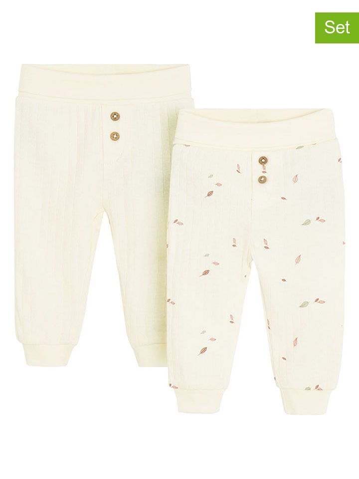 COOL CLUB Spodnie (2 pary) w kolorze kremowym rozmiar: 74