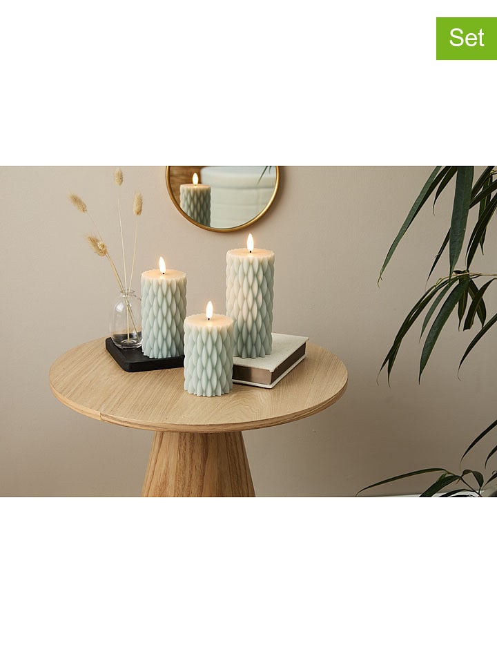 Lifa Living Świece LED (3 szt.) w kolorze jasnoszarym rozmiar: onesize