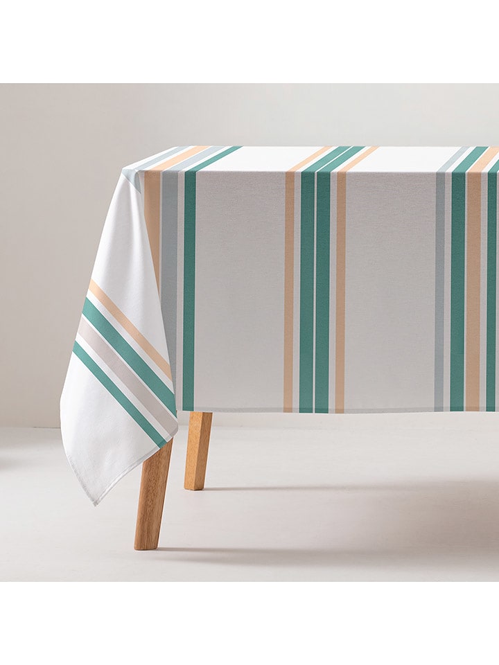 GAMUSI Obrus "Aluna" w kolorze zielono-szaro-beżowym rozmiar: 160x300 cm