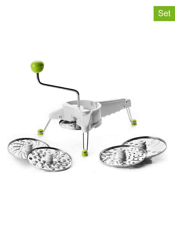 Ibili 6-częściowy zestaw "Julienne" w kolorze srebrno-zielonym rozmiar: onesize