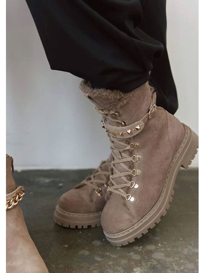 Hey Marly Skórzane botki w kolorze brązowym rozmiar: 39