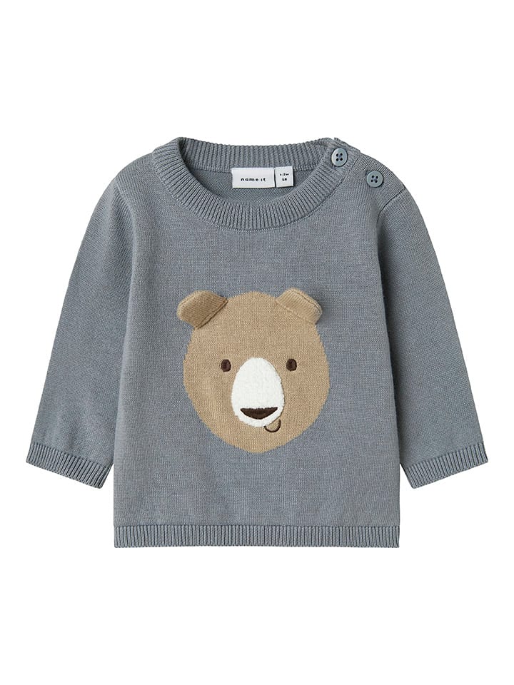 name it Sweter "Berrys" w kolorze szarym rozmiar: 68