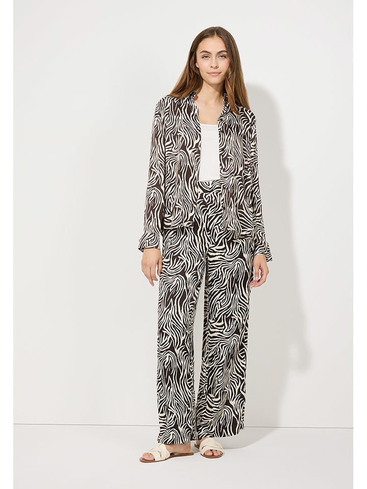 More & More Bluzka w kolorze brązowo-białym rozmiar: 42