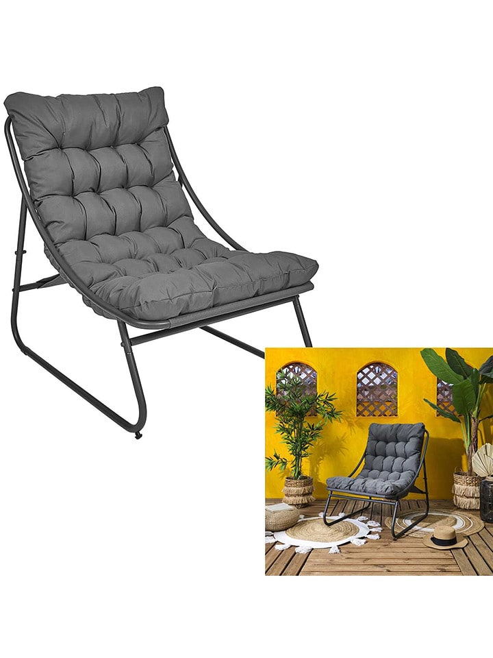 Garden Spirit Fotel ogrodowy "Dolce Vita" w kolorze antracytowo-czarnym - 68 x 85,5 x 88 cm rozmiar: onesize