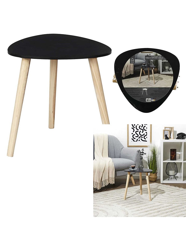 THE HOME DECO FACTORY Ława w kolorze czarno-jasnobrązowym - 38,5 x 40 cm rozmiar: onesize