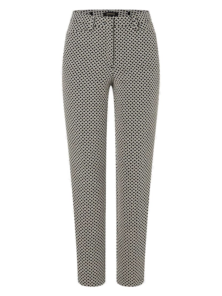 More & More Spodnie w kolorze czarno-beżowym rozmiar: 38