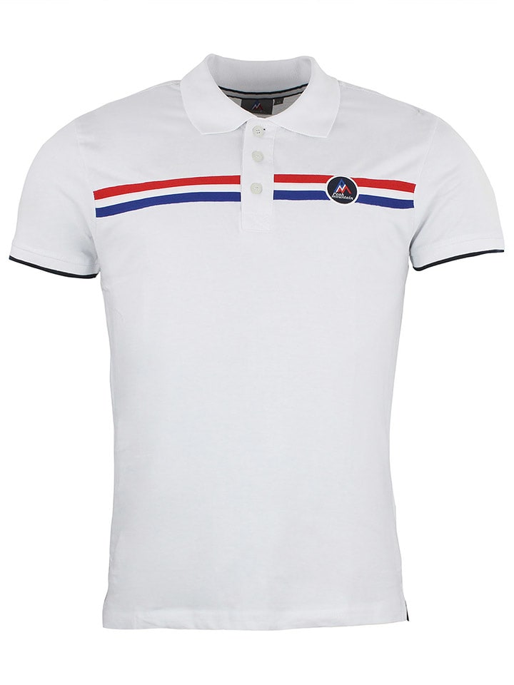 Peak Mountain Koszulka polo w kolorze białym rozmiar: M