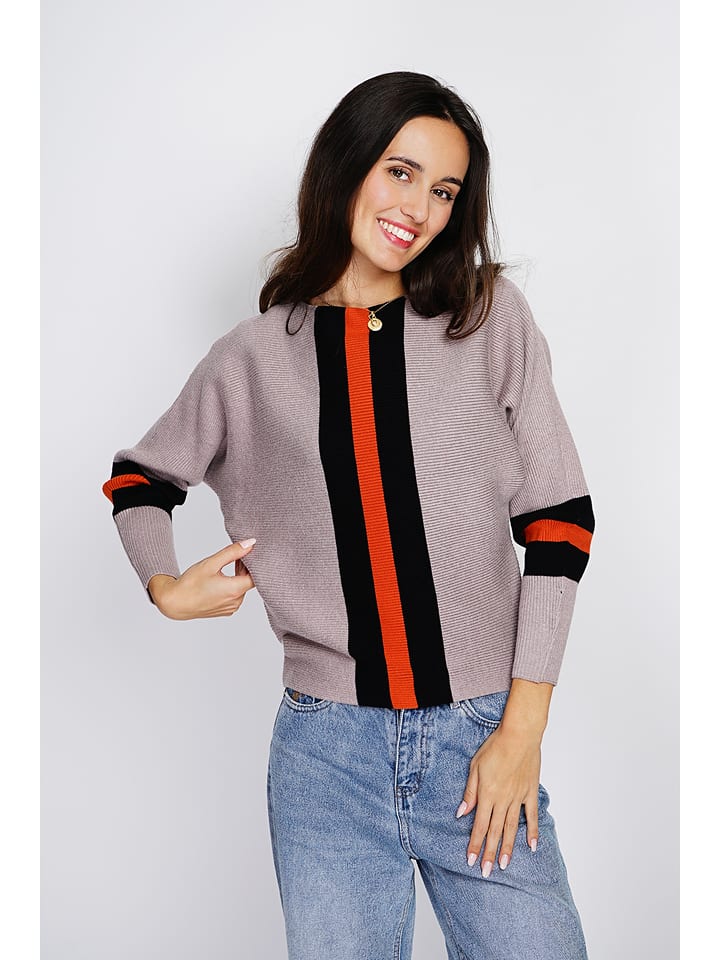 ASSUILI Kaszmirowy sweter w kolorze jasnobrązowym rozmiar: 38