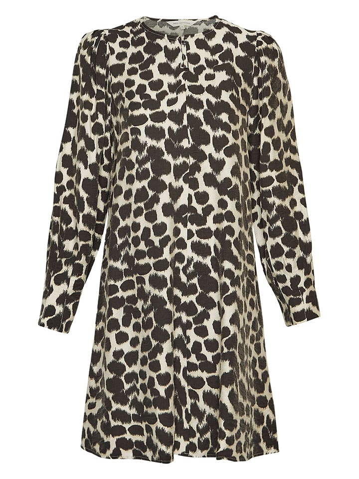 MOSS COPENHAGEN Sukienka "Ottelie" w kolorze czarno-kremowym rozmiar: M