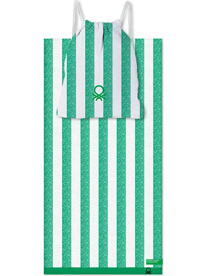 Benetton Ręcznik plażowy w kolorze zielonym rozmiar: onesize