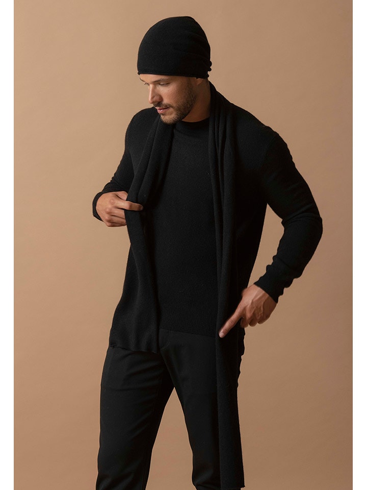 Perfect Cashmere Kaszmirowy szal "Kelly" w kolorze czarnym - 200 x 30 cm rozmiar: onesize