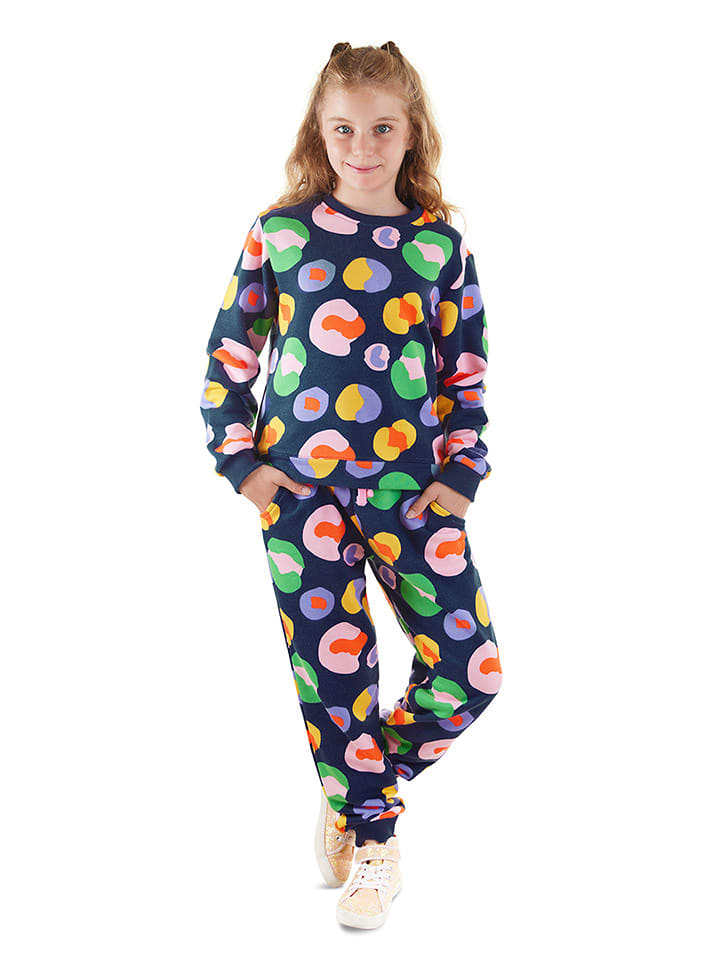Denokids 2-częściowy zestaw "Flowers" w kolorze granatowym rozmiar: 128