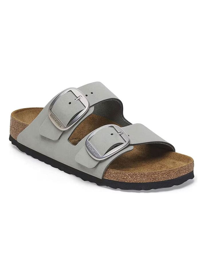 Birkenstock Skórzane klapki "Arizona" w kolorze zielonym rozmiar: 40