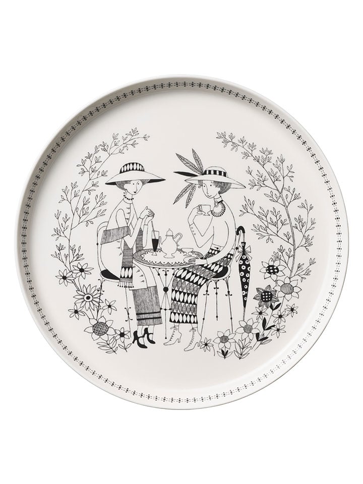 Moomin Talerz w kolorze biało-czarnym - Ø 24 cm rozmiar: onesize