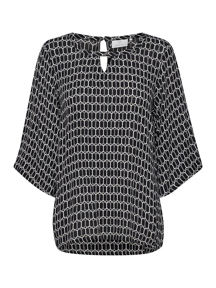 Kaffe Bluzka "Hildur" w kolorze kremowo-czarnym rozmiar: 36