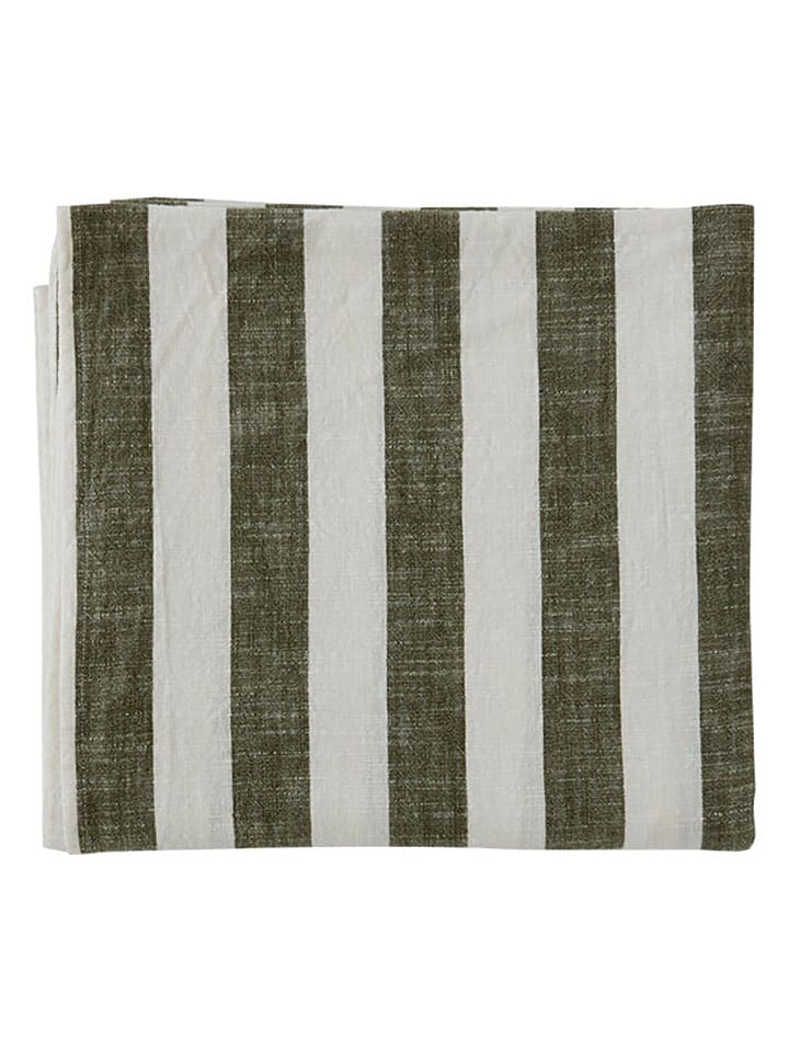 OYOY living design Obrus "Striped" w kolorze khaki - 200 x 140 cm rozmiar: onesize