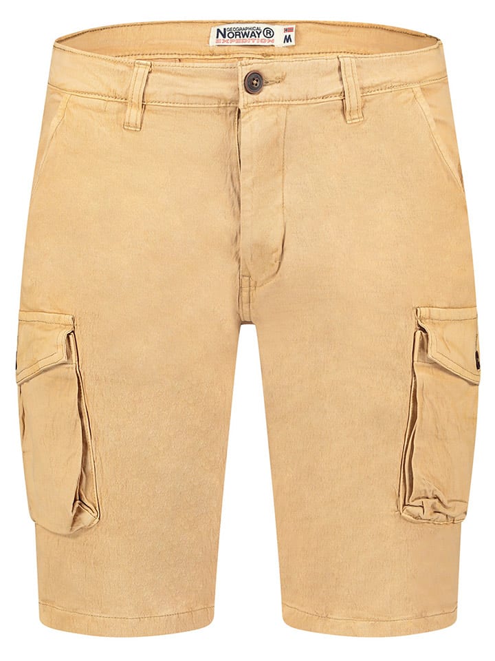 Geographical Norway Bermudy w kolorze beżowym rozmiar: S