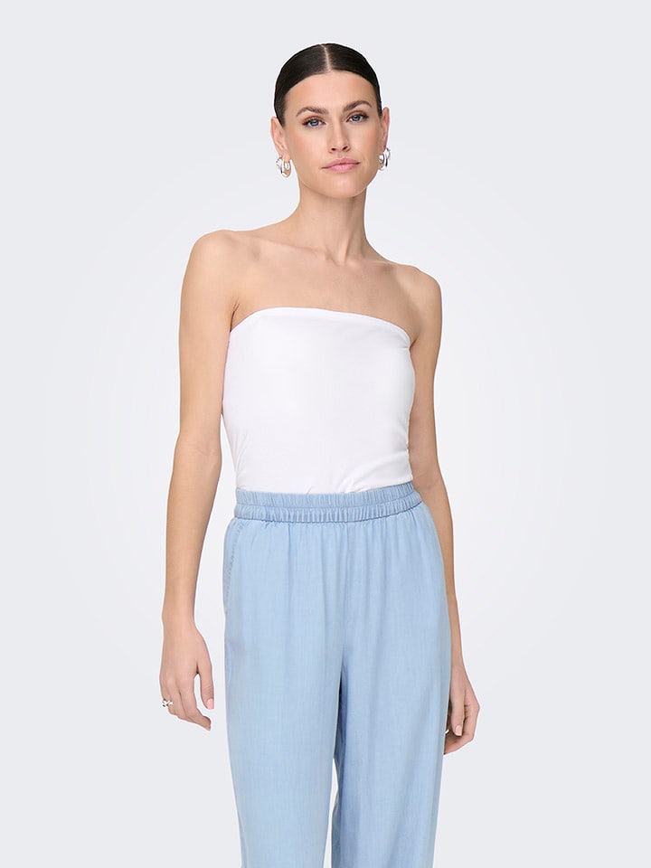 ONLY Top "Live" w kolorze białym rozmiar: XL