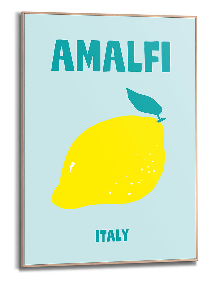 Orangewallz Druk artystyczny "Destination Amalfi" w ramce rozmiar: 50x70 cm