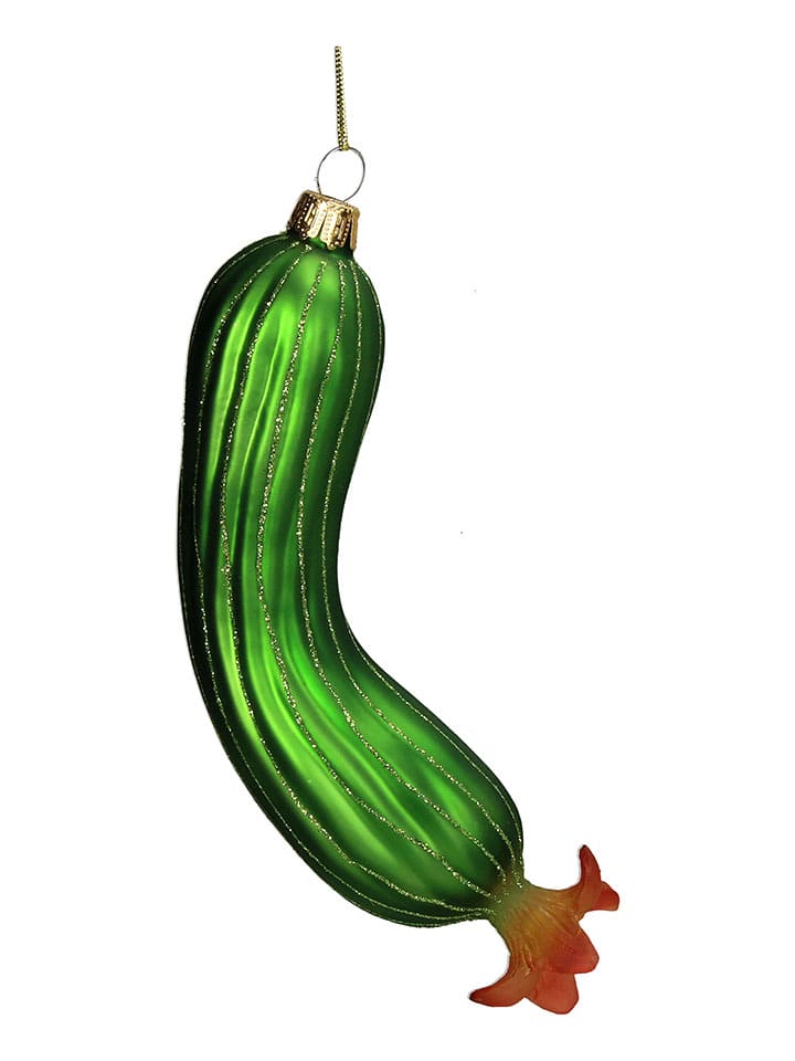 Kersten Ozdoba choinkowa "Courgette" w kolorze zielonym - wys. 13,5 cm rozmiar: onesize