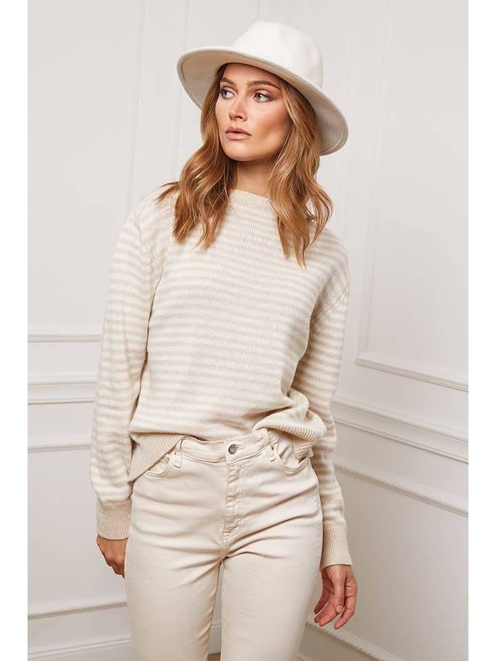 So Cachemire Sweter "Dweg" w kolorze beżowym rozmiar: M