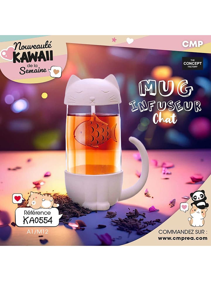 COOK CONCEPT Kubek w kolorze białym na herbatę - 300 ml rozmiar: onesize