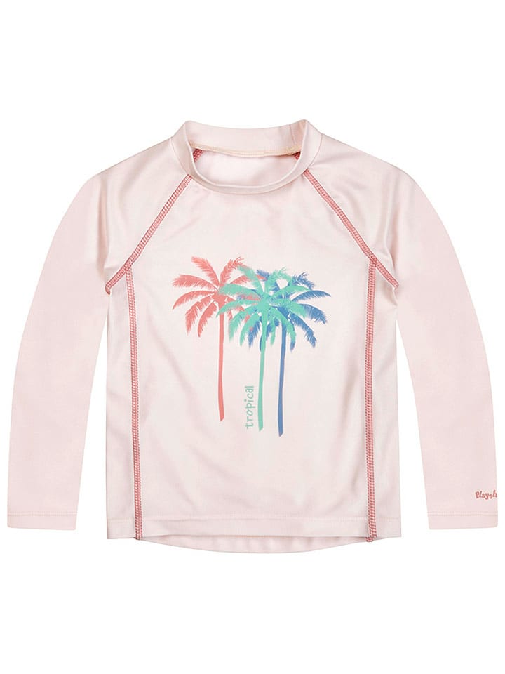 Playshoes Koszulka kąpielowa "Palms" w kolorze jasnoróżowym rozmiar: 74/80