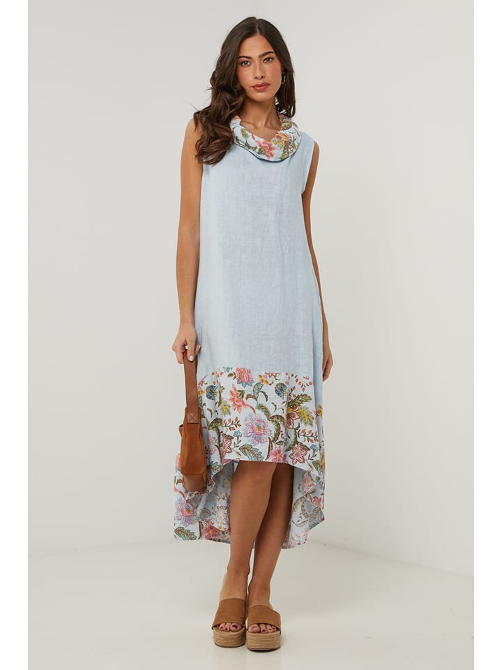 Le Monde du Lin Lniana sukienka w kolorze błękitnym rozmiar: 36/38