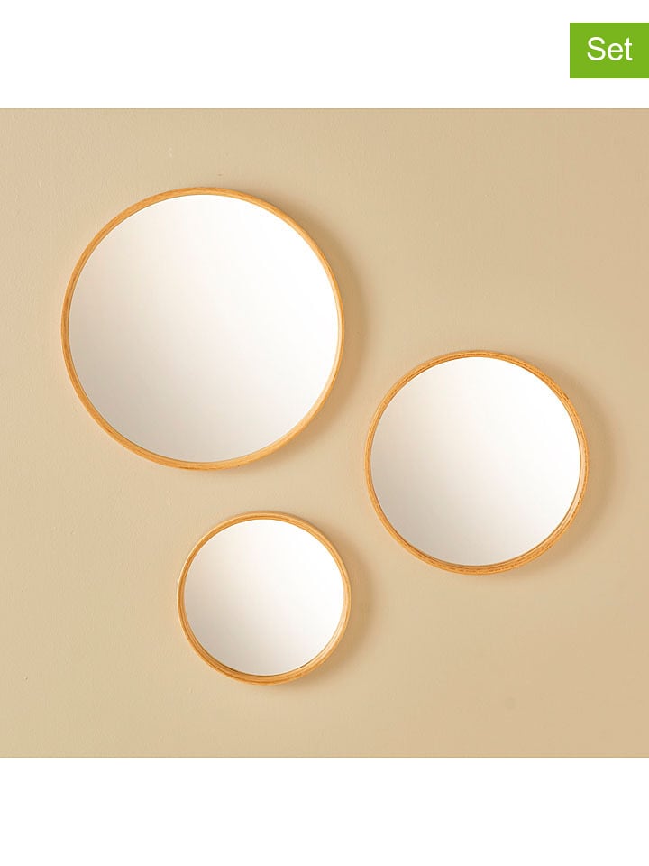 BELLA MAISON Lustra ścienne (3 szt.) "Ocaliptus" w kolorze jasnobrązowym rozmiar: onesize