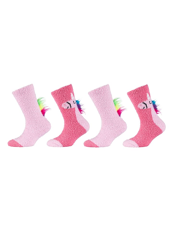 camano Skarpety (4 pary) w kolorze różowo-jasnoróżowym rozmiar: 35-38