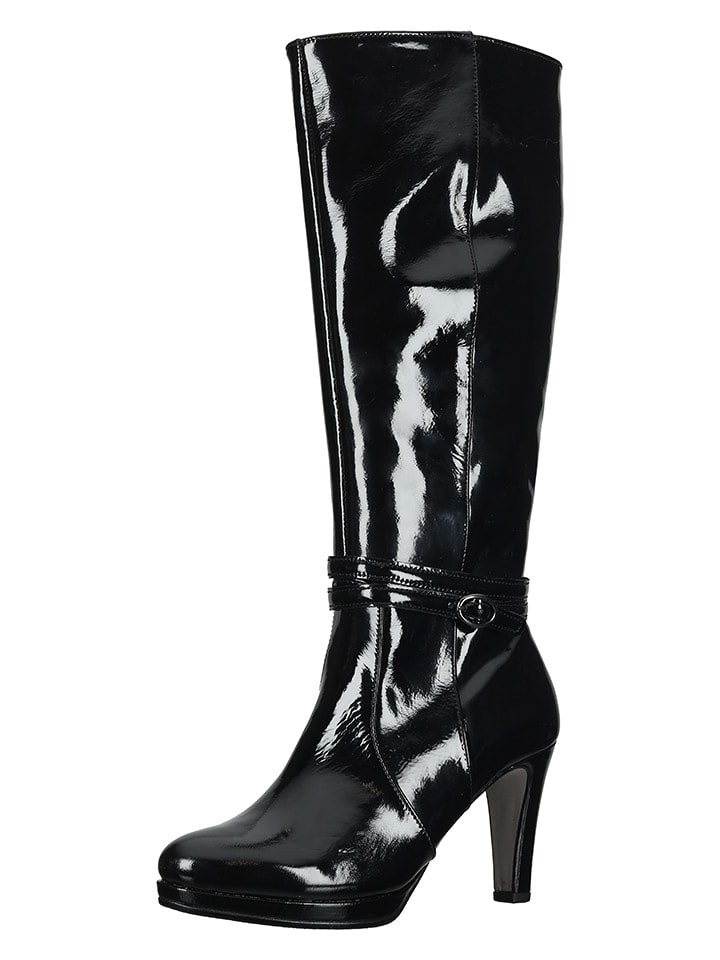 Gabor Skórzane kozaki w kolorze czarnym rozmiar: 38,5