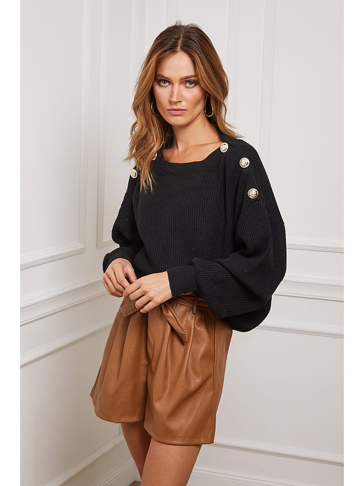 So Cachemire Sweter "Burny" w kolorze czarnym rozmiar: S