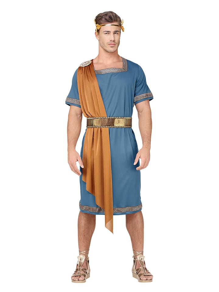 Carnival Party 3-częściowy kostium w kolorze jasnobrązowo-niebieskim rozmiar: S