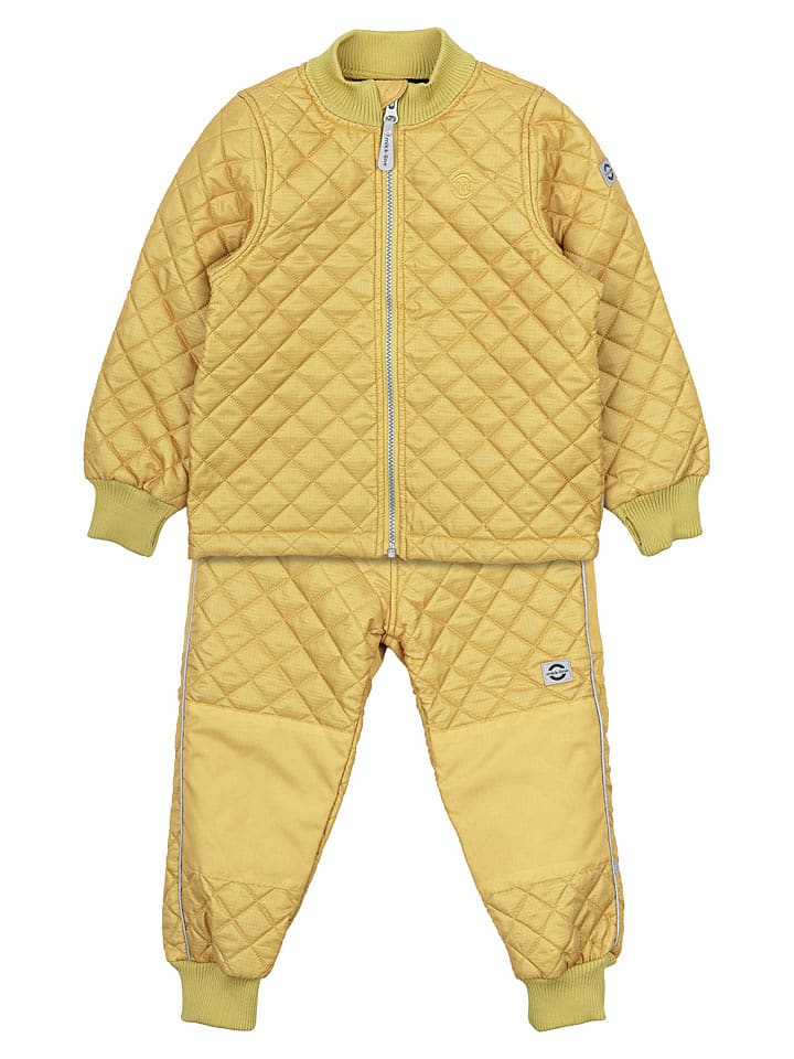 mikk-line 2-częściowy zestaw termiczny w kolorze żółtym rozmiar: 128