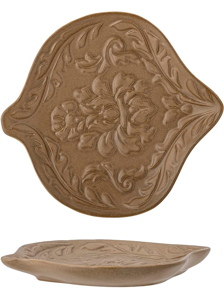 Bloomingville Miska dekoracyjna "Lizz" w kolorze jasnobrązowym - dł. 18 cm rozmiar: onesize