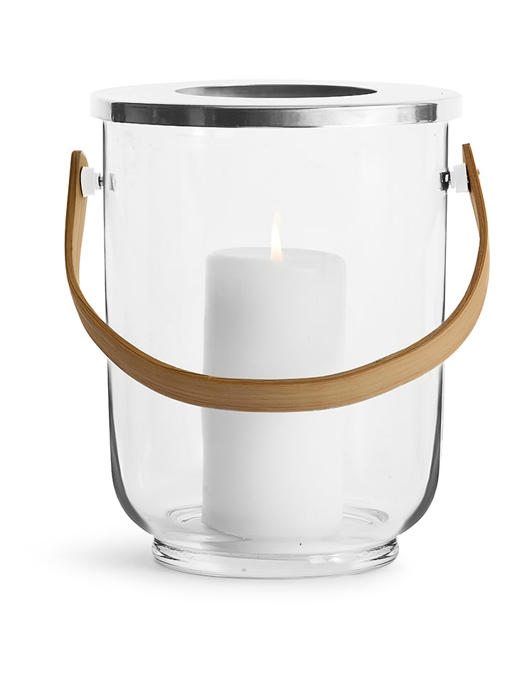 Sagaform Świecznik "Nature" w kolorze beżowym - wys. 32 x Ø 19 cm rozmiar: onesize