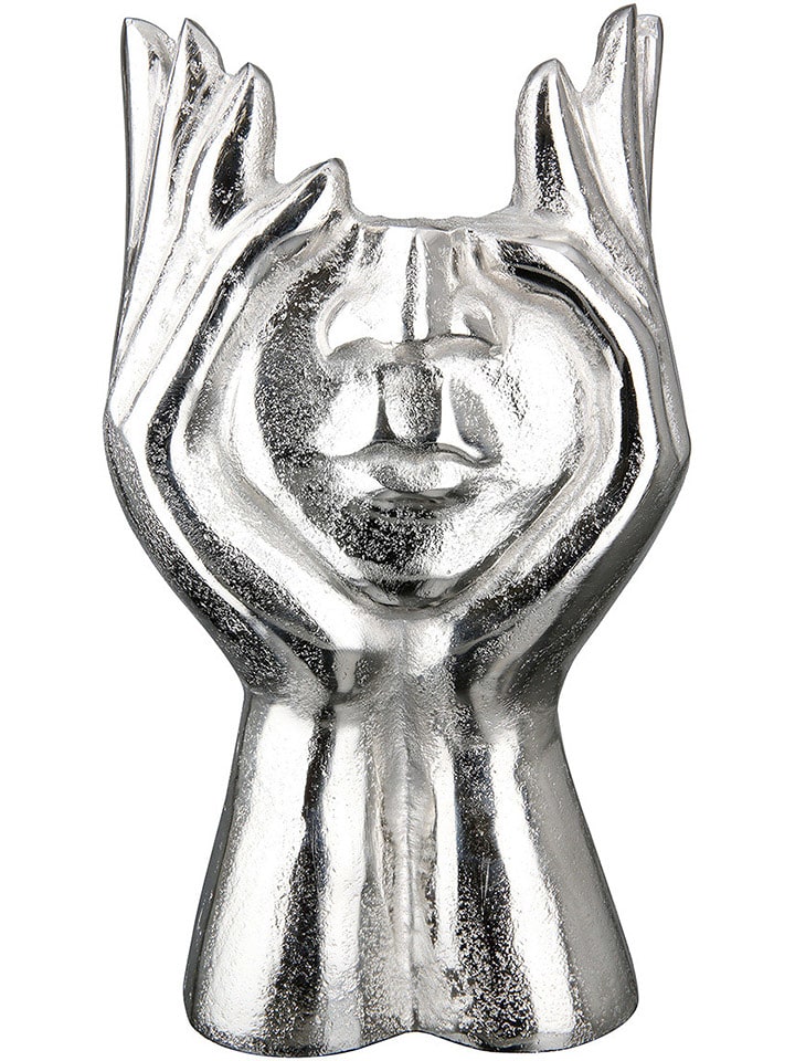 GILDE Wazon "Pose" w kolorze srebrnym - 18 x 30 x 12 cm rozmiar: onesize