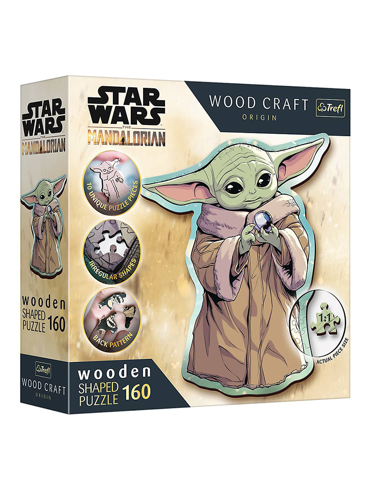 Trefl 160-częściowe drewniane puzzle "Star Wars Mandalorian - Grogu" - 10+ rozmiar: onesize