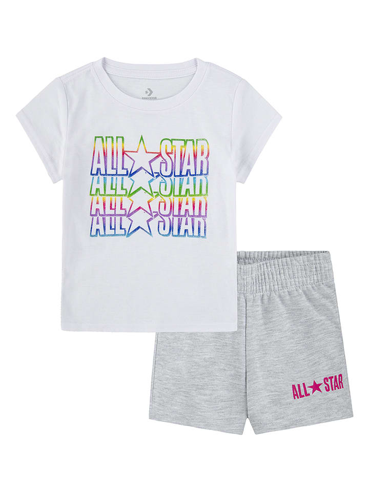 Converse 2-częściowy zestaw w kolorze biało-szarym rozmiar: 98/104