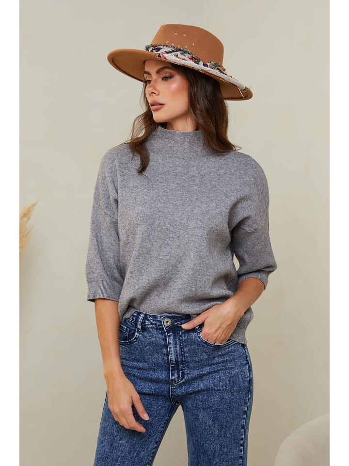 Joséfine Sweter "Mahouca" w kolorze szarym rozmiar: L